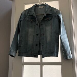 Kids bedazzled French fry Jean jacket